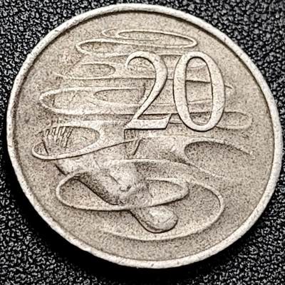 泉币菌-第198场- 新年快乐 新年第6场 本场拍品多 请提前出价（正月十五统一发货） - 1981年 鸭嘴兽 澳大利亚 20分镍铜硬币 28.7毫米 11.3克 