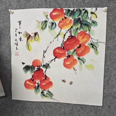 NO.25 好又多金牌大场，新年专场（上）一马当先，大吉大利！每周一站式配齐，方便凑单！（周5晚9点截拍，卖家送拍0抽成！） - 【国画】文娟老师作品 鸿运祥和 2尺斗方