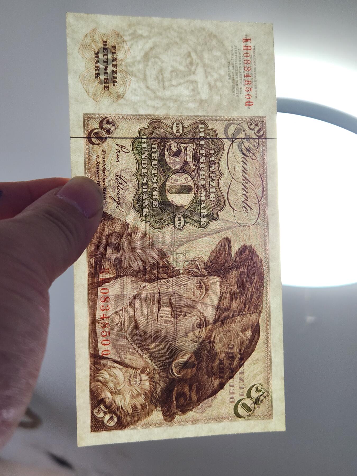 2月23号晚上8点 外国纸币自动截拍第29场 德国50马克