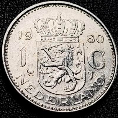 泉币菌-第198场- 新年快乐 新年第6场 本场拍品多 请提前出价（正月十五统一发货） - 1980年 荷兰1盾 朱莉阿娜女王 直径25mm 