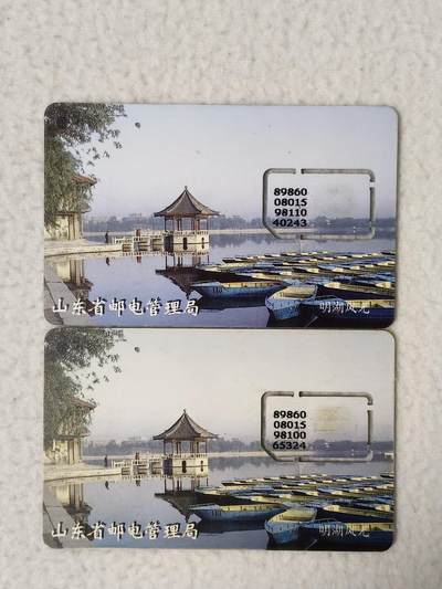 易卡拍卖第77期《手机卡专场》 - 明湖风光。2枚同拍。（固芯）。品相如图所示！（卡友出品。爱心义拍。）