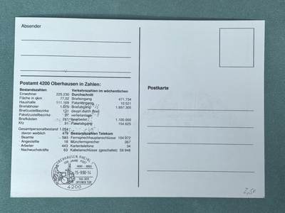 盛世勋华——号角文化勋章邮票专场拍卖第318期 德国（联邦）波茨坦邮局开放日纪念邮戳卡