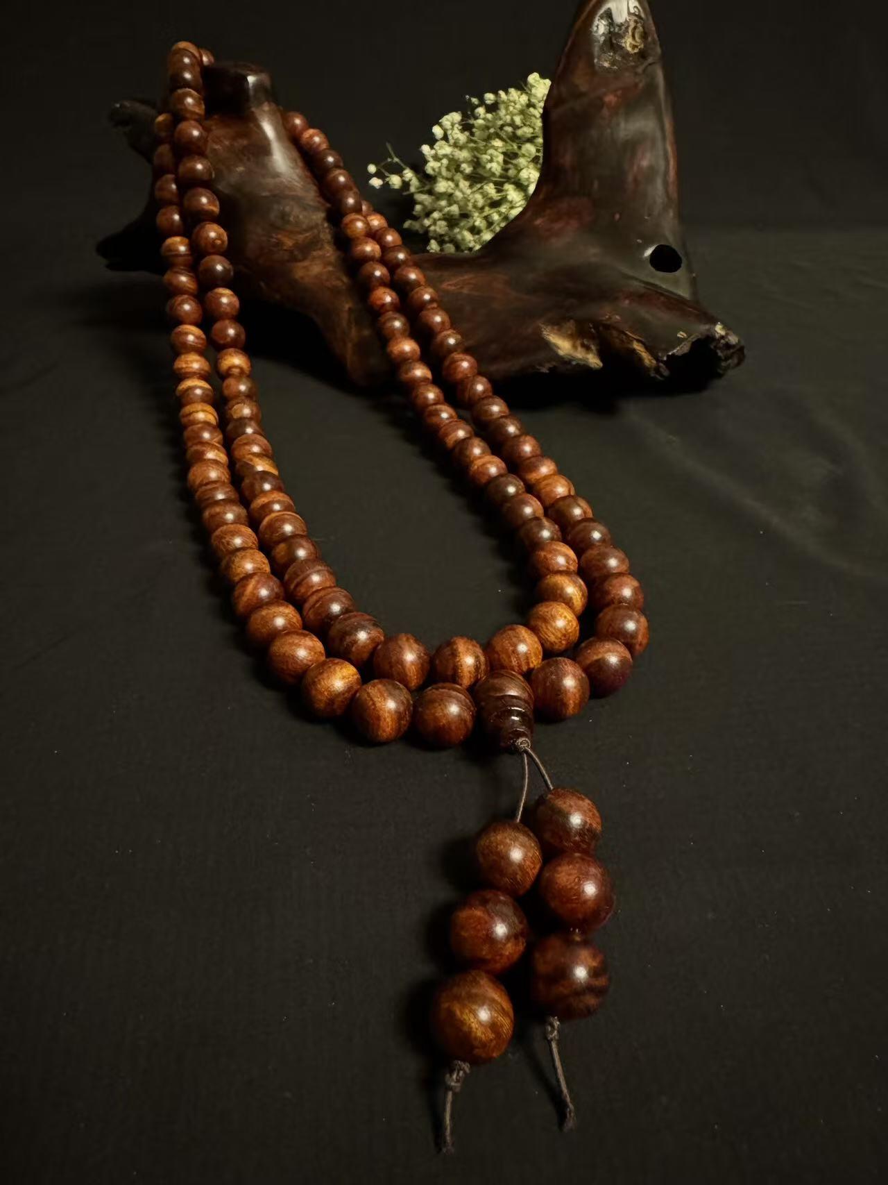 零元拍：海南黄花梨 108/12MM 长串佛珠