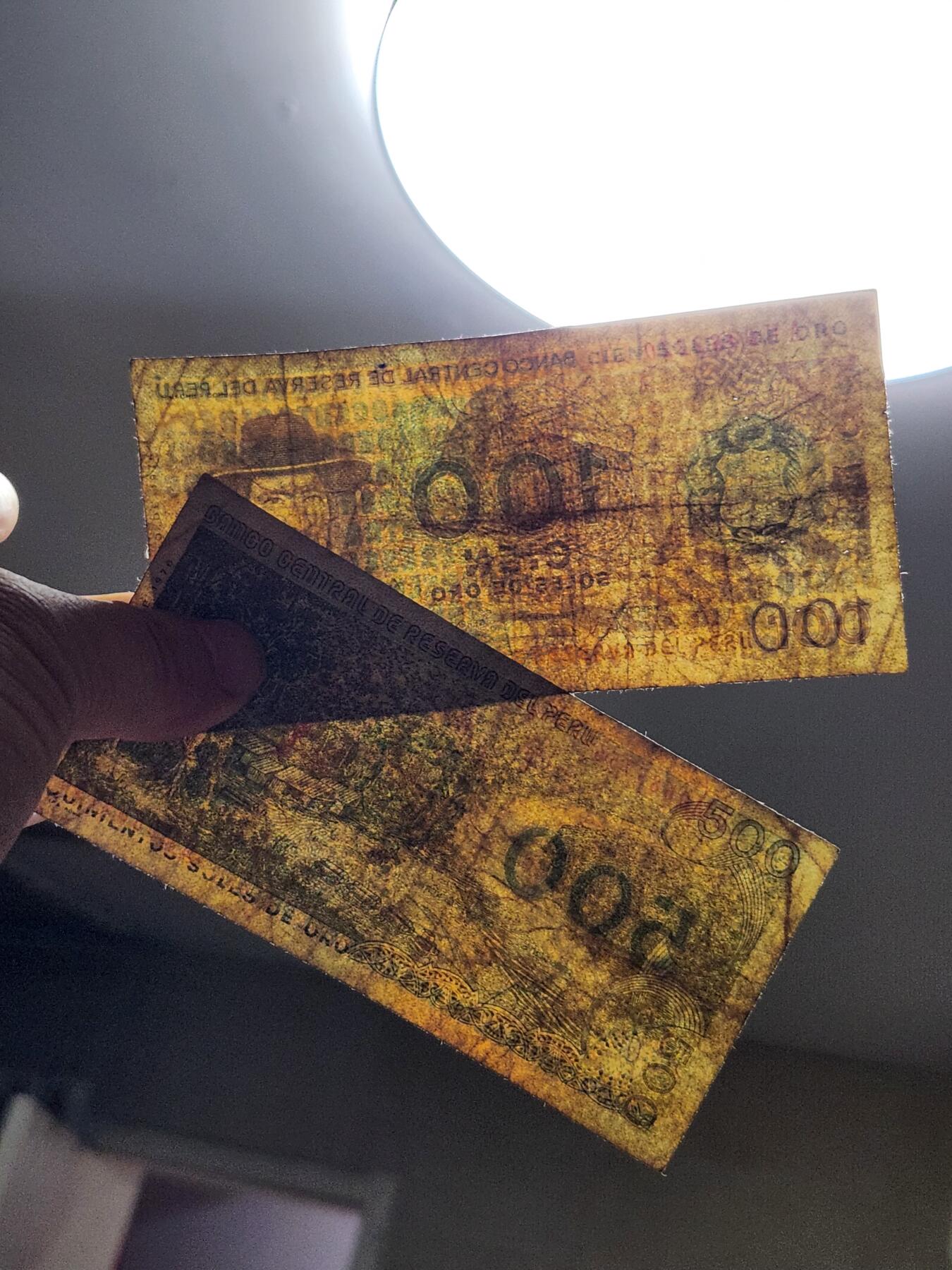 2月24号晚上8点 外国纸币自动截拍第30场 初版首签 1976年 秘鲁100-500索尔纸币 原票一组