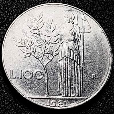 泉币菌-第198场- 新年快乐 新年第6场 本场拍品多 请提前出价（正月十五统一发货） - 意大利早期100里拉 月亮和记忆女神密涅瓦 不锈钢币 27.8mm