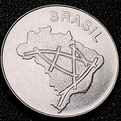 泉币菌-第199场- 新年快乐 新年第7场 本场拍品多 请提前出价（正月十五统一发货） - 原光美品 地图版 巴西10克鲁塞罗 24mm 美洲币