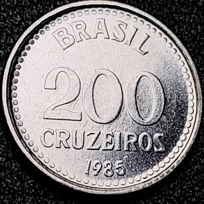 泉币菌-第199场- 新年快乐 新年第7场 本场拍品多 请提前出价（正月十五统一发货） - 巴西 1985年 高值版 500克鲁赛罗 五角星版 