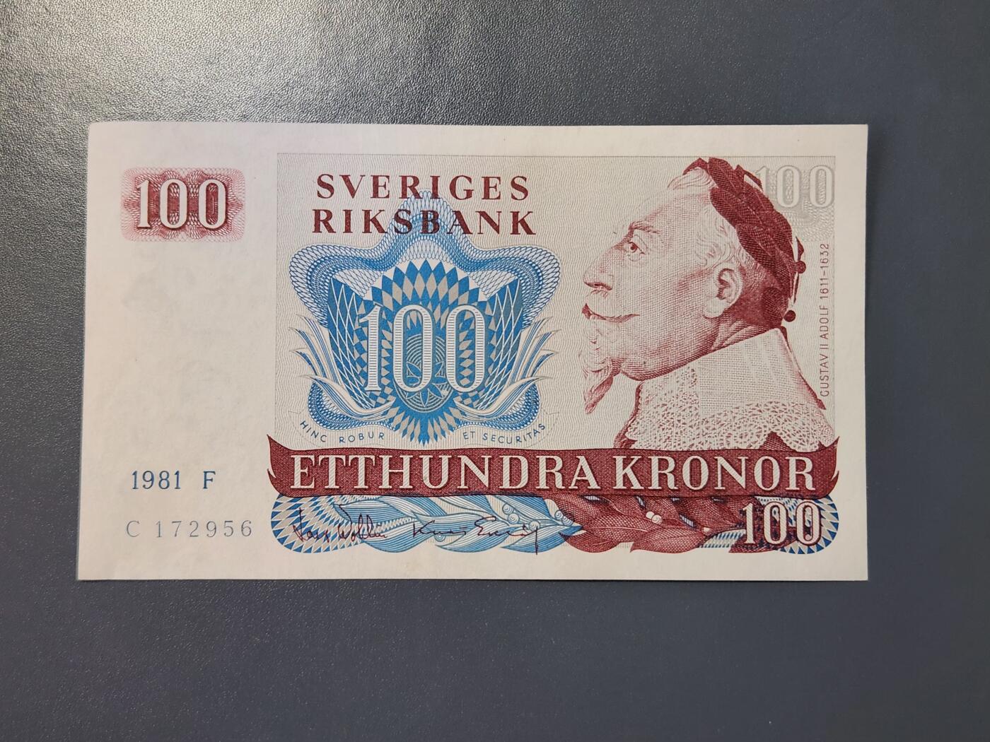 2月24号晚上8点 外国纸币自动截拍第30场 瑞典100几乎全新