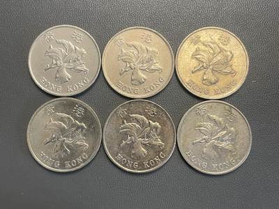 回流0315 - 香港紫荆花一元6枚不同年份