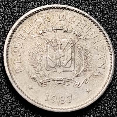 泉币菌-第198场- 新年快乐 新年第6场 本场拍品多 请提前出价（正月十五统一发货） - 加勒比海.多米尼加.1989年10分镍钢币.18mm