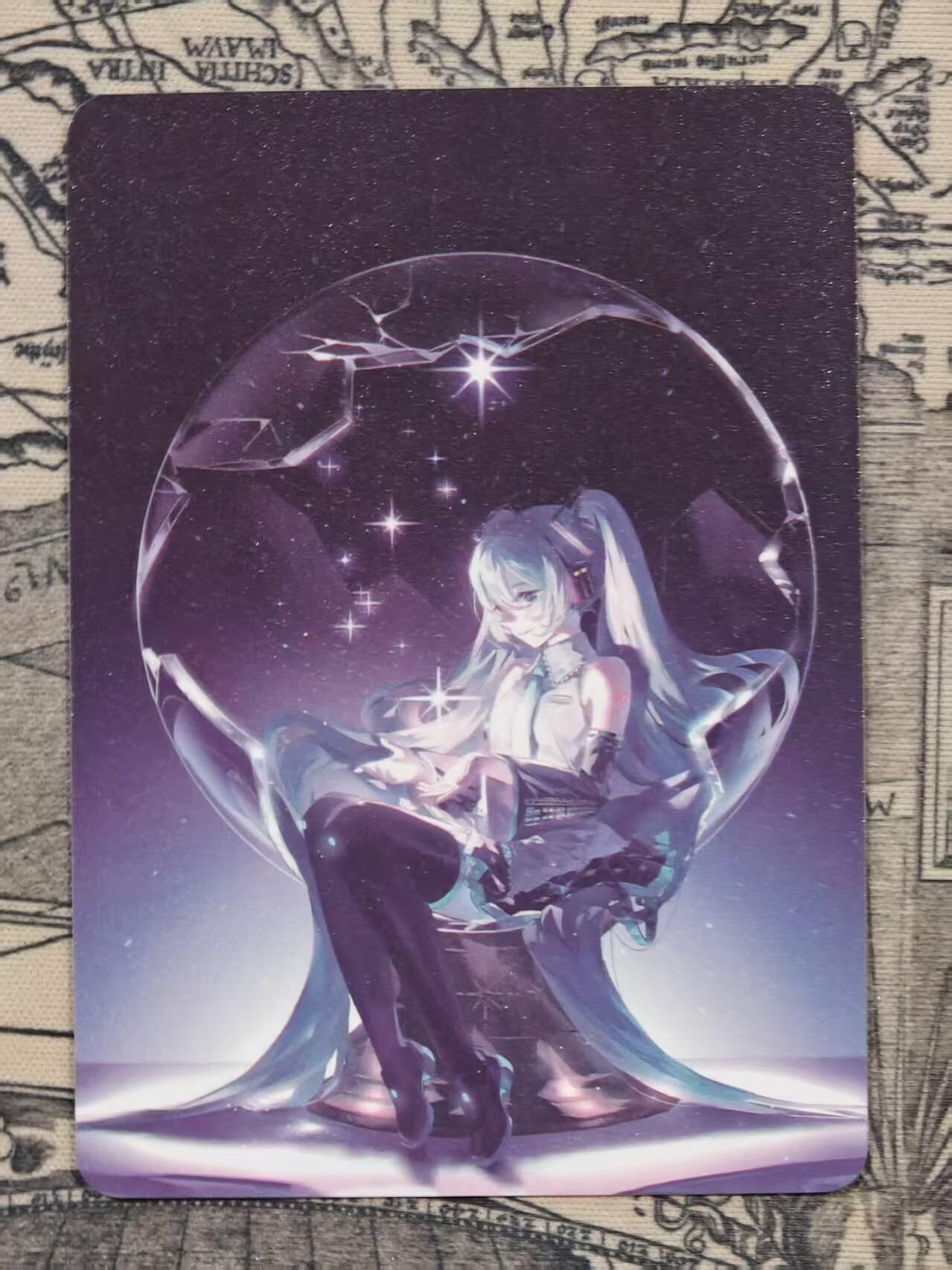 买就送PR！！龙虎卡牌-七六场（满200元包邮，无佣金，每周六结拍，欢迎送拍） 钻闪卡 白花 初音未来