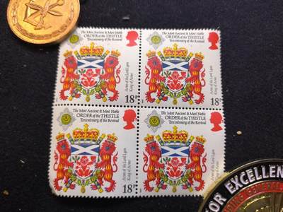 云宸嘉赏-勋臻佳藏新年快速场次（快拍 低佣 一元一手）（新年期间快递正常发） - 大英帝国 纪念蓟花勋章复兴三百周年邮票一套