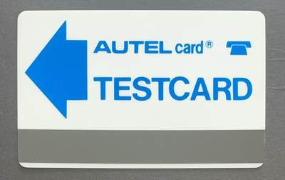 《卡拍》第345期拍卖2月28日晚22：10时延时截拍 - 欧特佳早期通用测试卡《蓝箭头》一枚新卡，上品。相同版式还有红色、绿色两种（较少见）。淄博、宁波测试卡均为此枚卡加印文字面值而成。