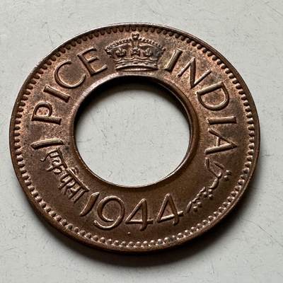 🌹外币初藏🌹🐯2026年第20场 正月十五正常发货 - 英属印度1944年一派沙 