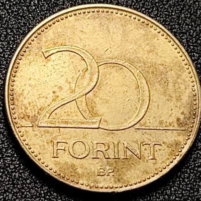 泉币菌-第198场- 新年快乐 新年第6场 本场拍品多 请提前出价（正月十五统一发货） - 无叶鸢尾花 匈牙利1995年20福林銅镍锌硬币 26.3毫米 6.9克