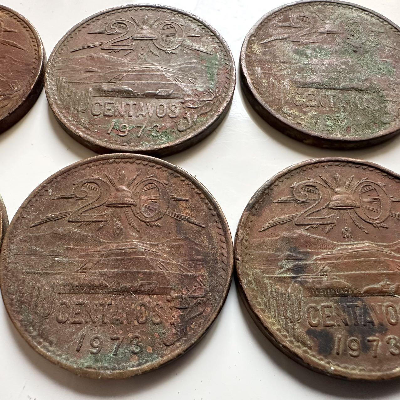 🌹外币初藏🌹🐯2026年第20场 正月十五正常发货 墨西哥金字塔二十分6枚