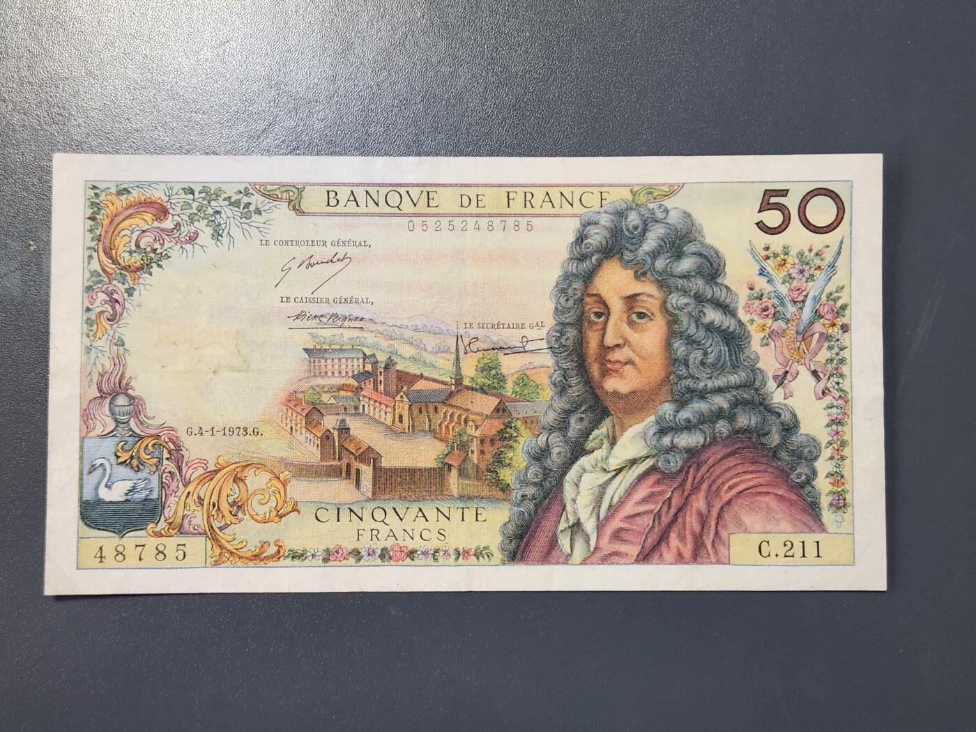 2月23号晚上8点 外国纸币自动截拍第29场 50法郎 无针眼