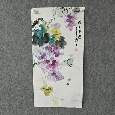 NO.25 好又多金牌大场，新年专场（上）一马当先，大吉大利！每周一站式配齐，方便凑单！（周5晚9点截拍，卖家送拍0抽成！） - 【国画】文娟老师作品 硕果累累 两平尺