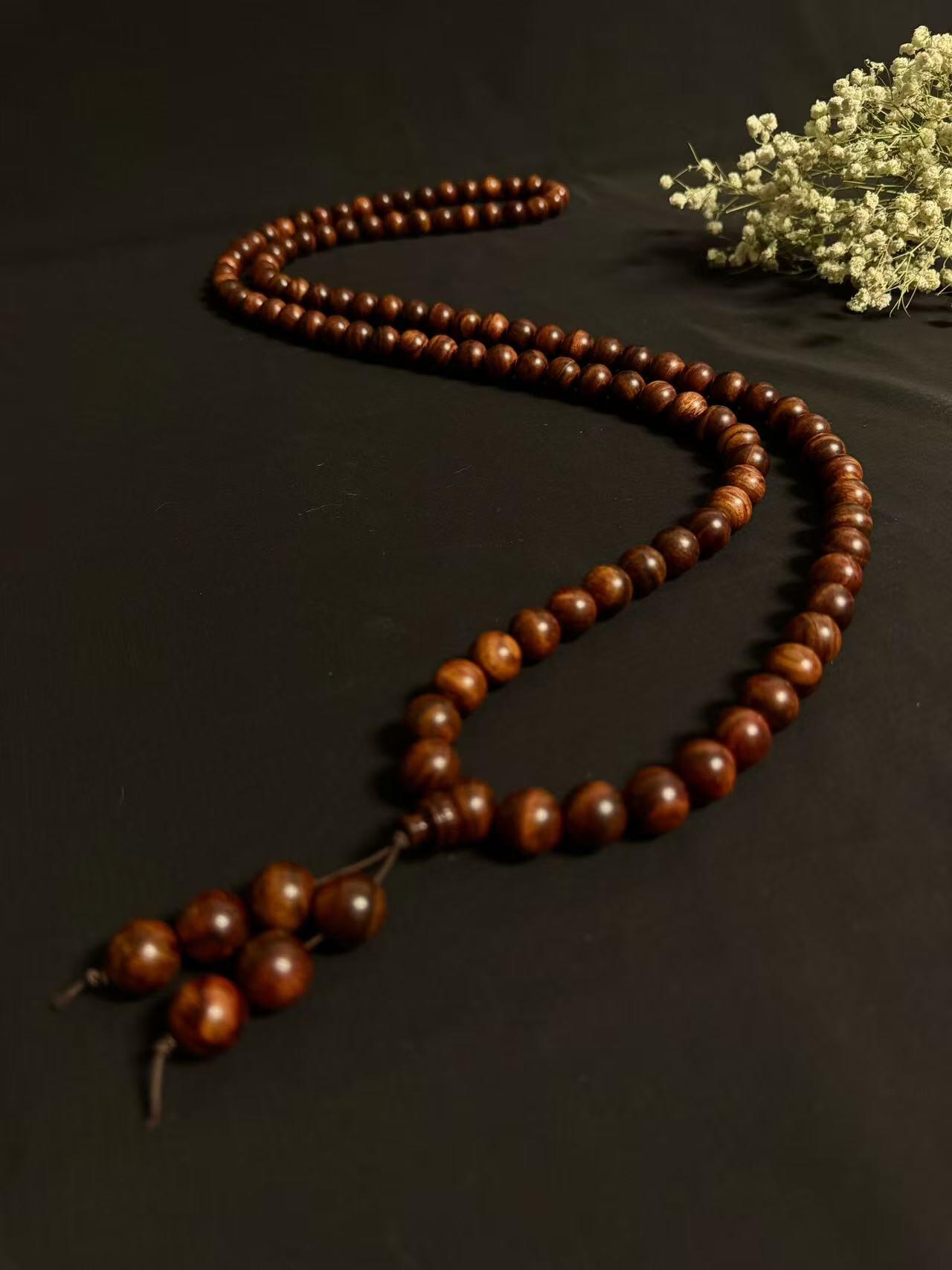 零元拍：海南黄花梨 108/12MM 长串佛珠