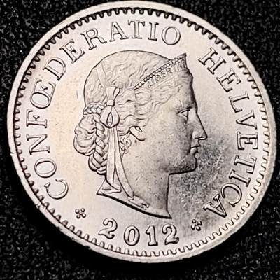 泉币菌-第198场- 新年快乐 新年第6场 本场拍品多 请提前出价（正月十五统一发货） - 高币值 百年延续 女神 瑞士2012年 10分銅镍硬币 