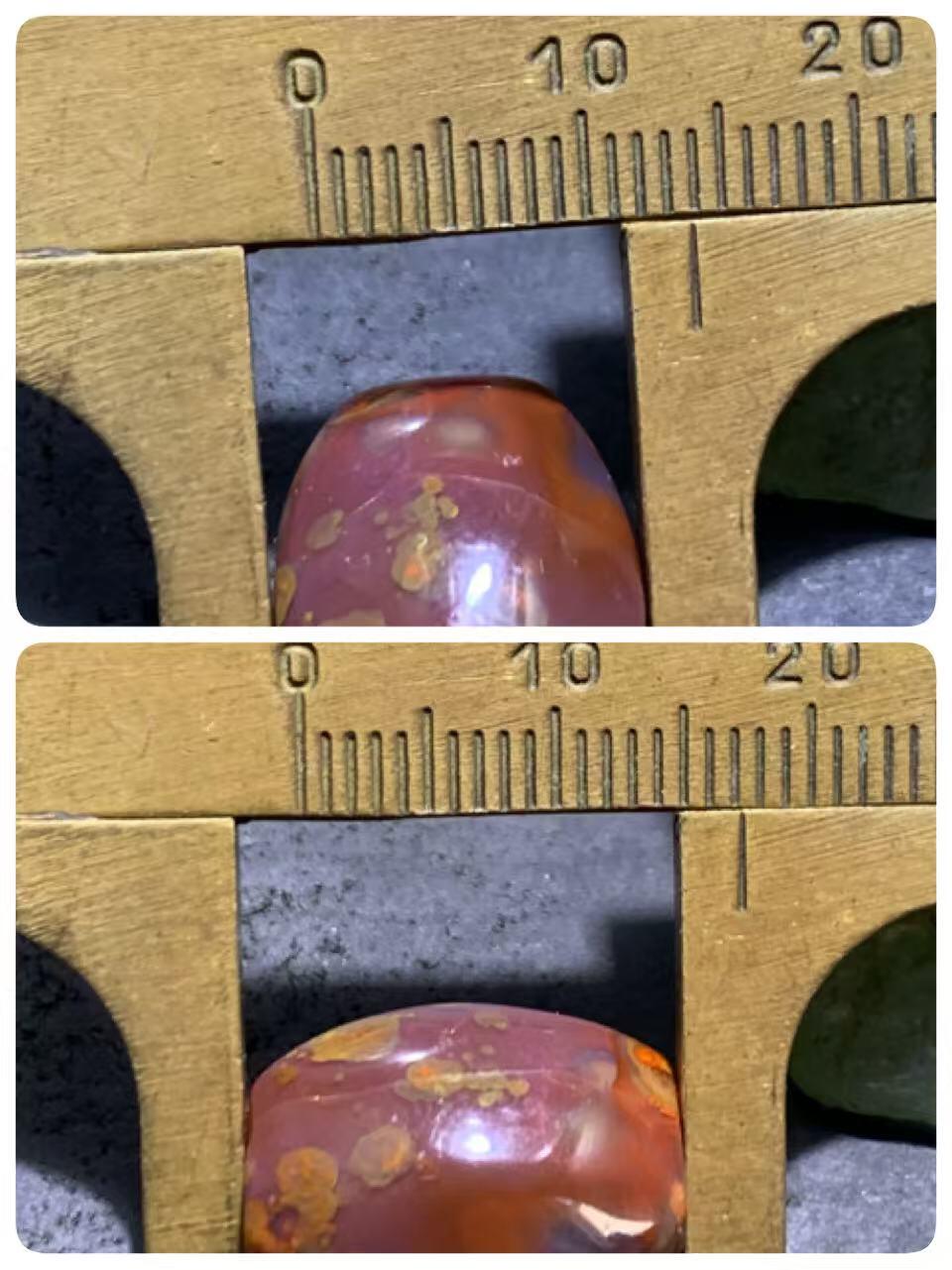 精美紫罗兰冻料草花纹战国红玛瑙勒子一颗！