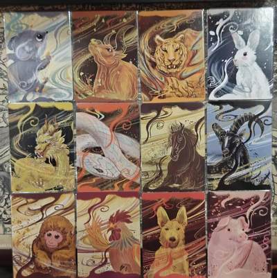 买就送PR！！龙虎卡牌-七六场（满200元包邮，无佣金，每周六结拍，欢迎送拍） - 普卡12张 星宿文创 十二生肖