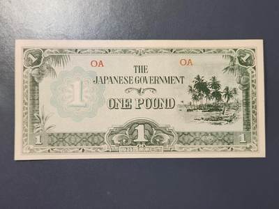 2月23号晚上8点 外国纸币自动截拍第29场 - 大洋洲军票1镑 几乎全新