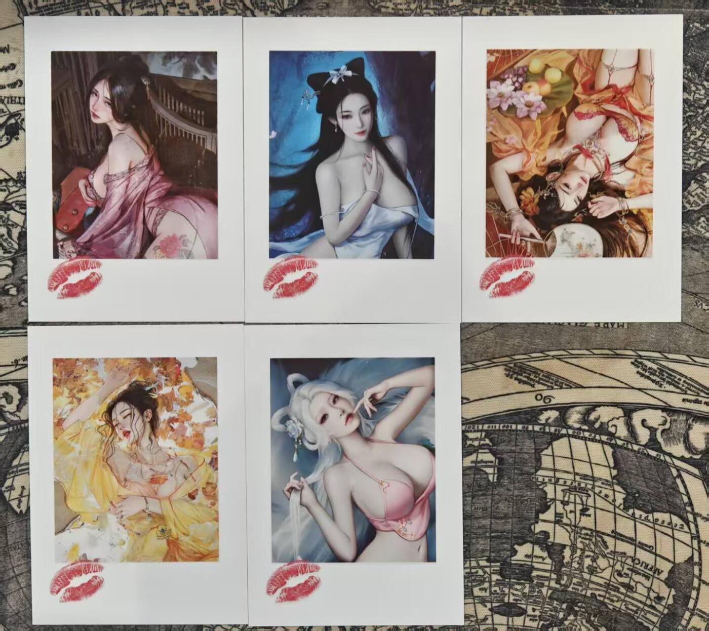 买就送PR！！龙虎卡牌-七六场（满200元包邮，无佣金，每周六结拍，欢迎送拍） 拍立得卡5张 燎原焱卡 刷子妖姬传 一套