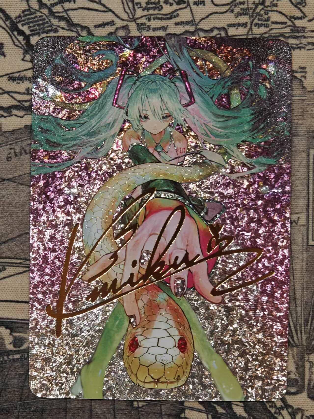 买就送PR！！龙虎卡牌-七六场（满200元包邮，无佣金，每周六结拍，欢迎送拍） 钻闪卡 白花 初音未来