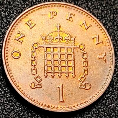 泉币菌-第199场- 新年快乐 新年第7场 本场拍品多 请提前出价（正月十五统一发货） - 英国1998年1便士紫铜币 威斯敏斯特宫徽章 20.3mm