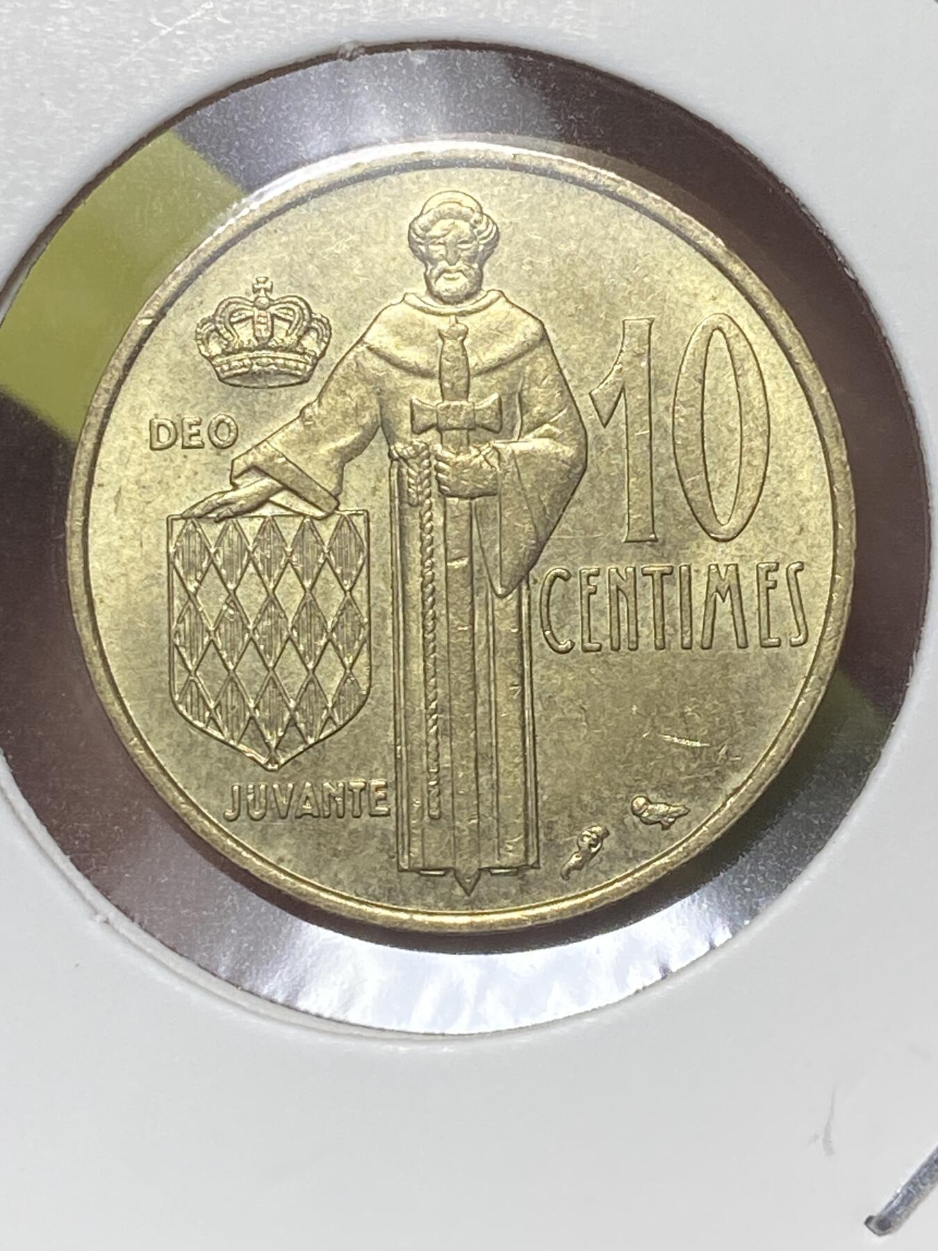 2026年第三十二场(总第二百零一场）外国精品纸夹币场(免佣金) 摩纳哥🇲🇨1974年10生丁(兰尼埃三世第二套，Owl–猫头鹰标)