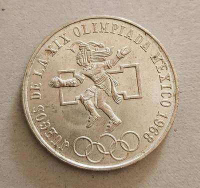 【币将精彩】世界钱币拍卖（2026-3-4） - 墨西哥1968年奥运会银币AU/UNC720银22.5克