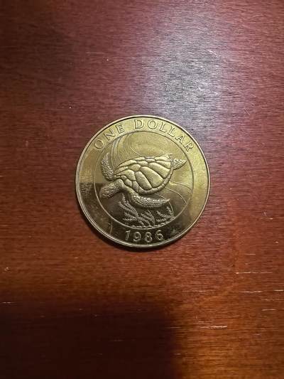 长老汇马年精选第四场拍卖 - 1986百慕大绿海龟1元镀金铜镍币，3万枚