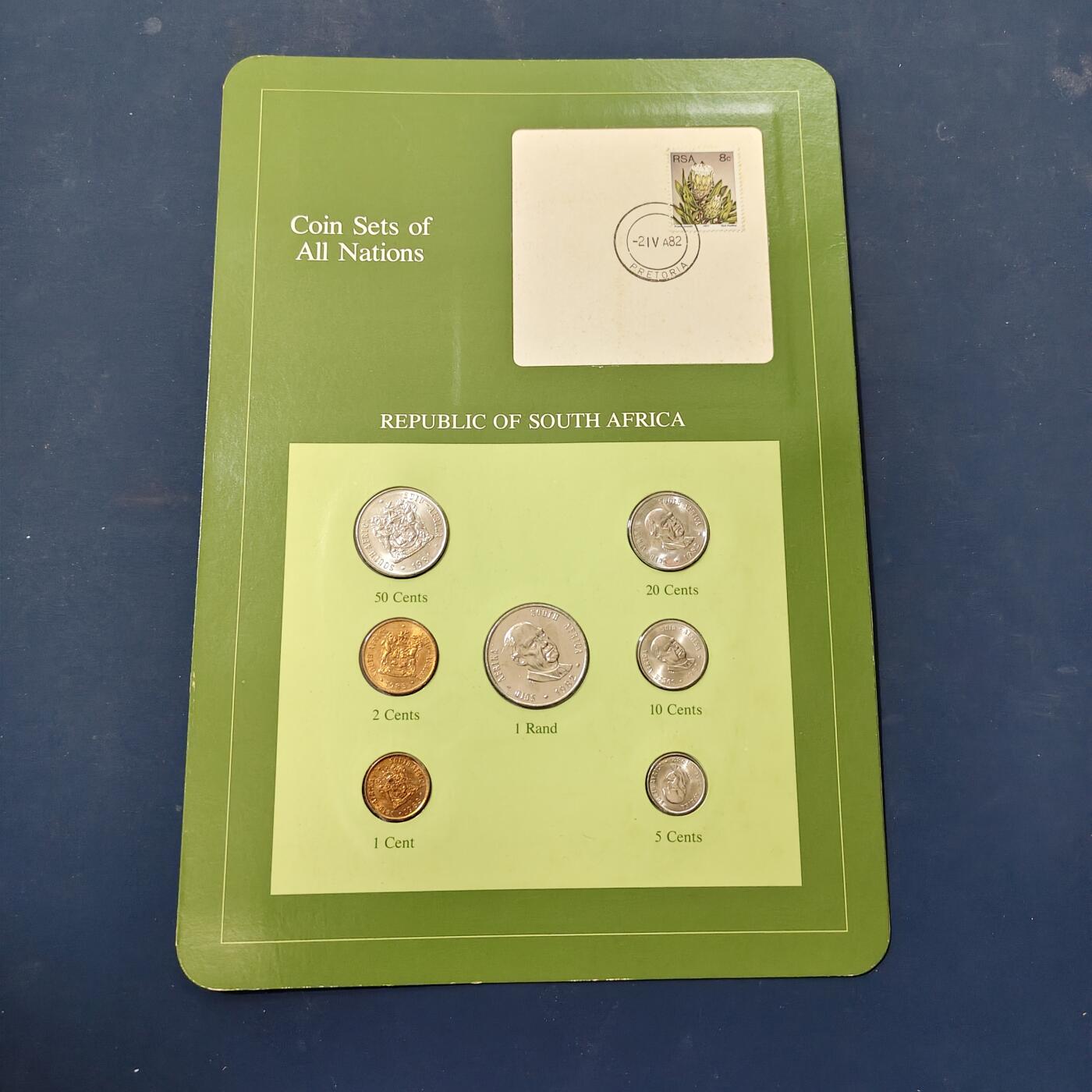 【全场包邮】纯粹捡漏拍506场-持续更新中 【富兰克林·世界各国硬币系列邮币卡】南非共和国（含独年份1982年约翰·沃斯特总统纪念版4枚全套）