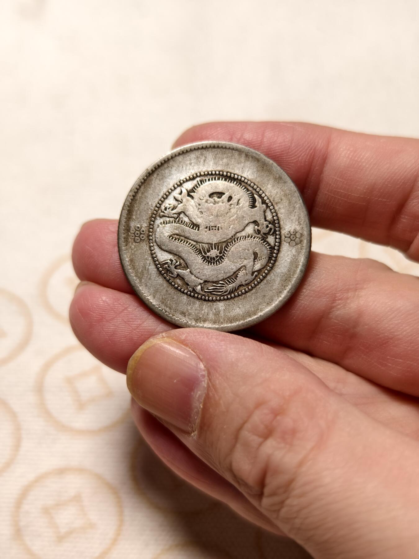 抚柳草堂-第十三期（贺新春首场）章牌钱币  奖章勋章限时免佣 满百包邮 放漏专场 光绪元宝云南省造 半元龙银币重13.3g 品相如图