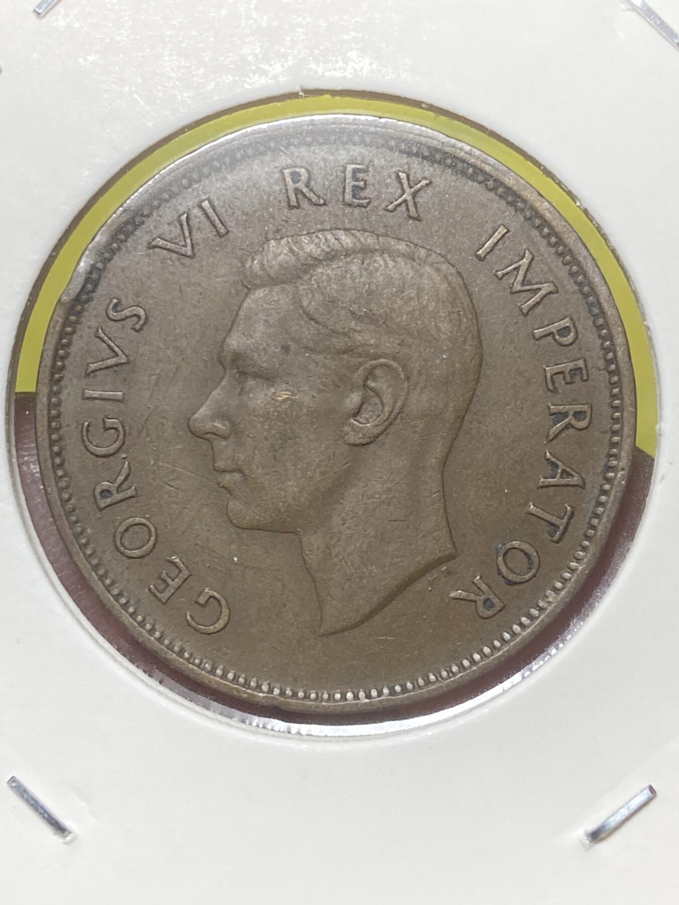 2026年第三十二场(总第二百零一场）外国精品纸夹币场(免佣金) 英属南非1940年1/2便士(乔治六世第一版)