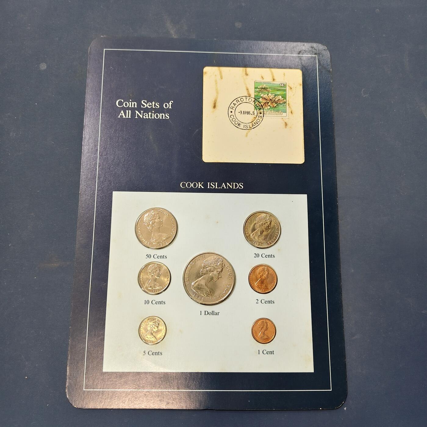 【全场包邮】纯粹捡漏拍506场-持续更新中 【富兰克林·世界各国硬币系列邮币卡】库克群岛（生殖图腾大版）