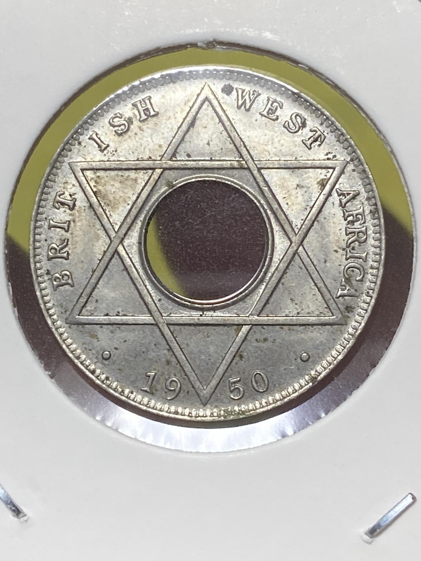 2026年第三十二场(总第二百零一场）外国精品纸夹币场(免佣金) 原光好品–英属西非1950年1/10便士(乔治六世第二版，KN标金斯诺顿厂造，关门年仅发行2年)