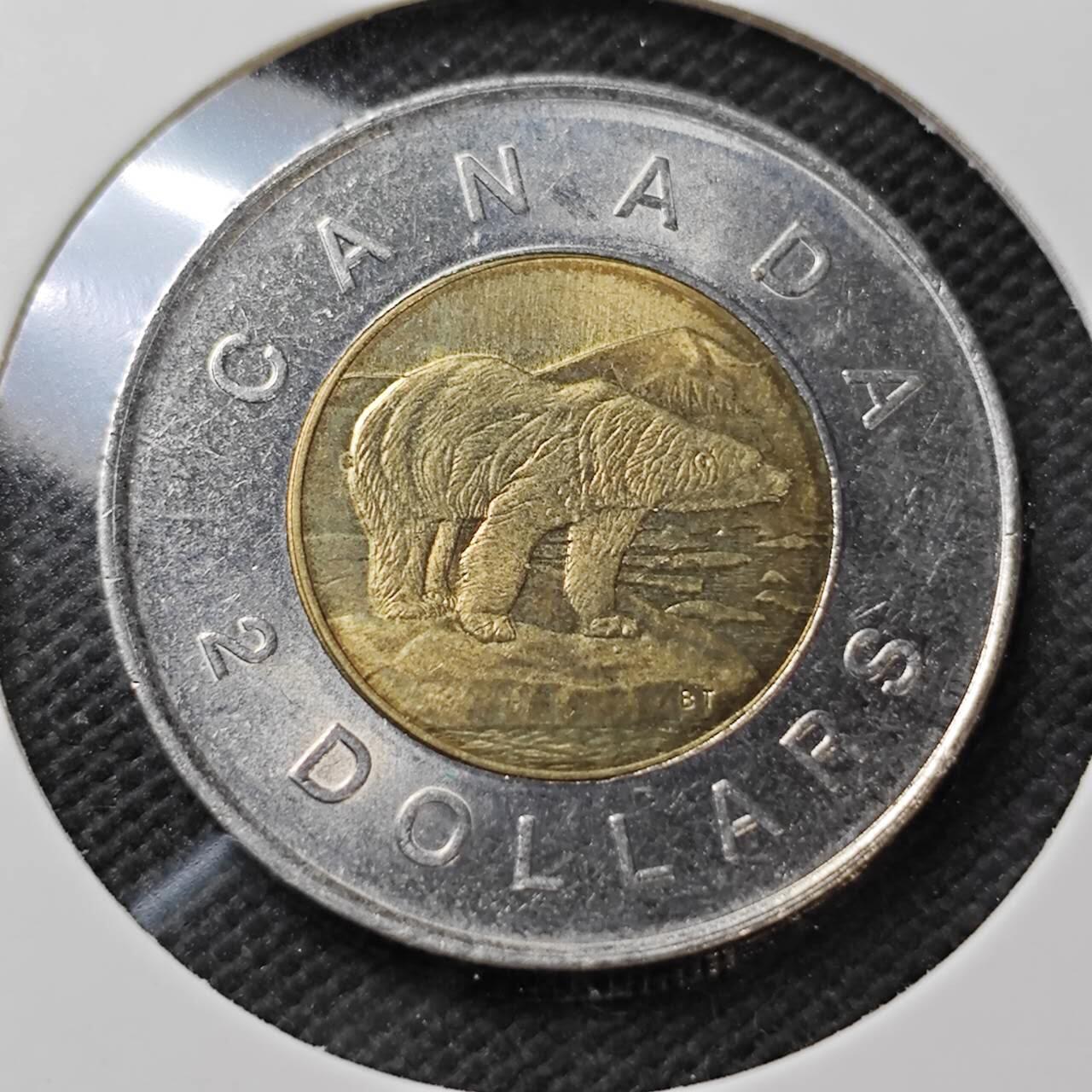 KK钱币收藏小铺  第396期  2月预留时间 周末发货  1997加拿大2元