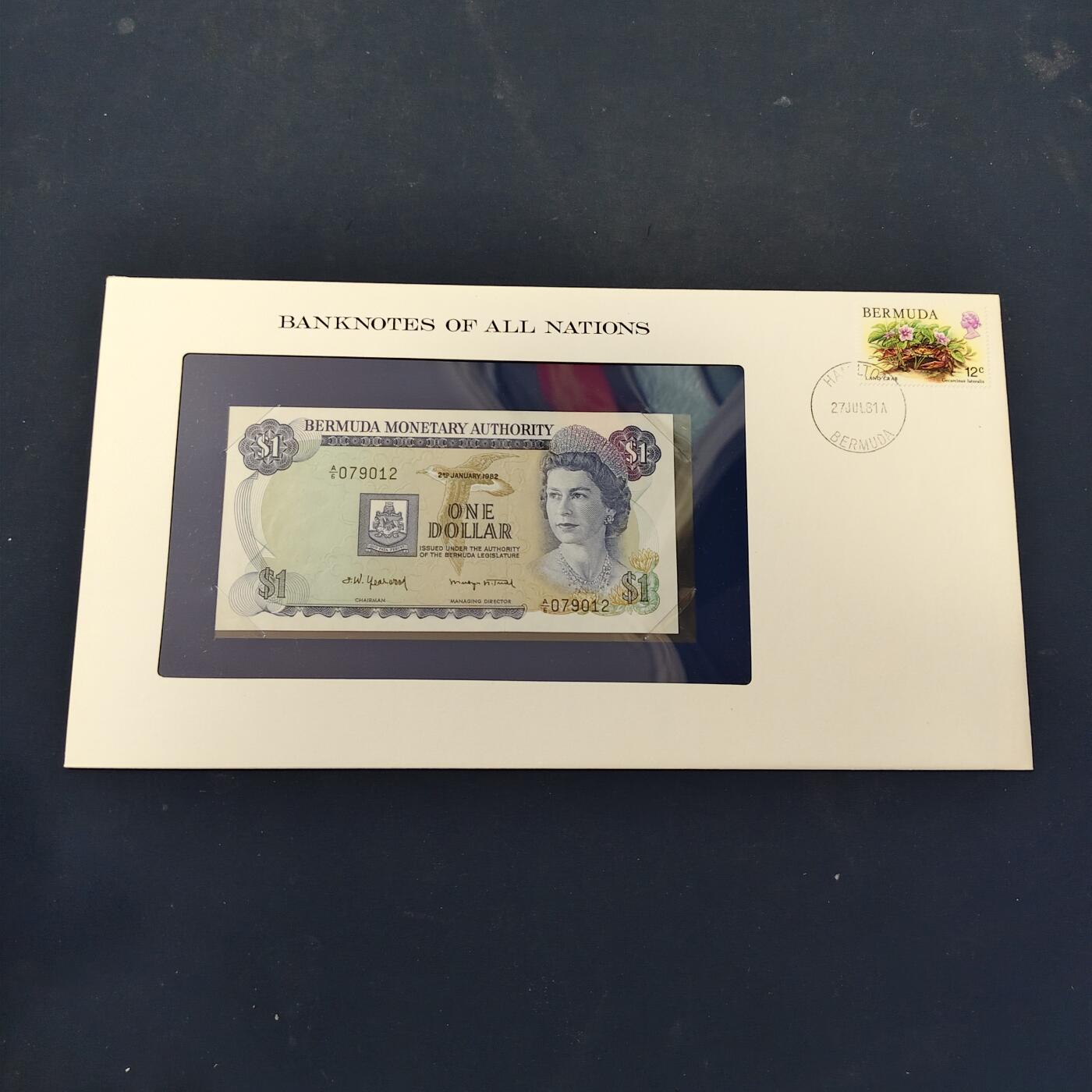 【全场包邮】纯粹捡漏拍506场-持续更新中 【富兰克林·世界各国纸钞系列邮币封】百慕大群岛