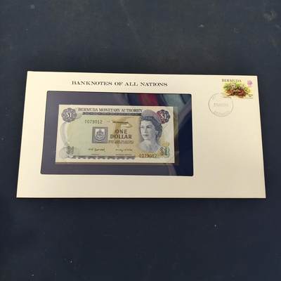 【全场包邮】纯粹捡漏拍506场-持续更新中 - 【富兰克林·世界各国纸钞系列邮币封】百慕大群岛