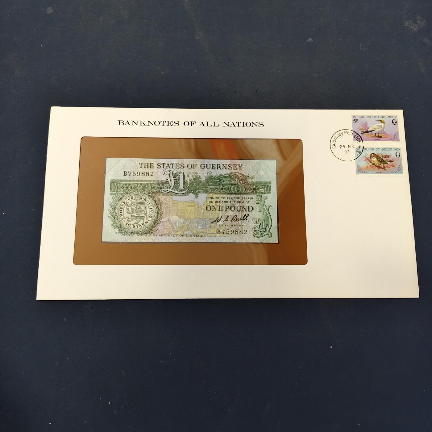 【全场包邮】纯粹捡漏拍506场-持续更新中 【富兰克林·世界各国纸钞系列邮币封】根西（英国属地）