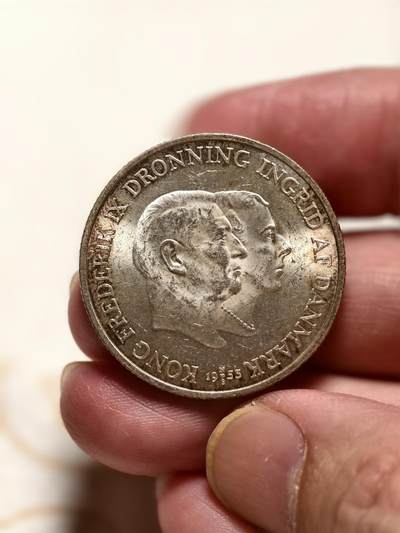 抚柳草堂-第十三期（贺新春首场）章牌钱币  奖章勋章限时免佣 满百包邮 放漏专场 - 1953丹麦格陵兰岛抗击结核病运动2克朗纪念银币 15g 800银原光极美品