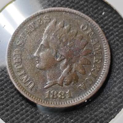 KK钱币收藏小铺  第396期  2月预留时间 周末发货 -  1881美国1分