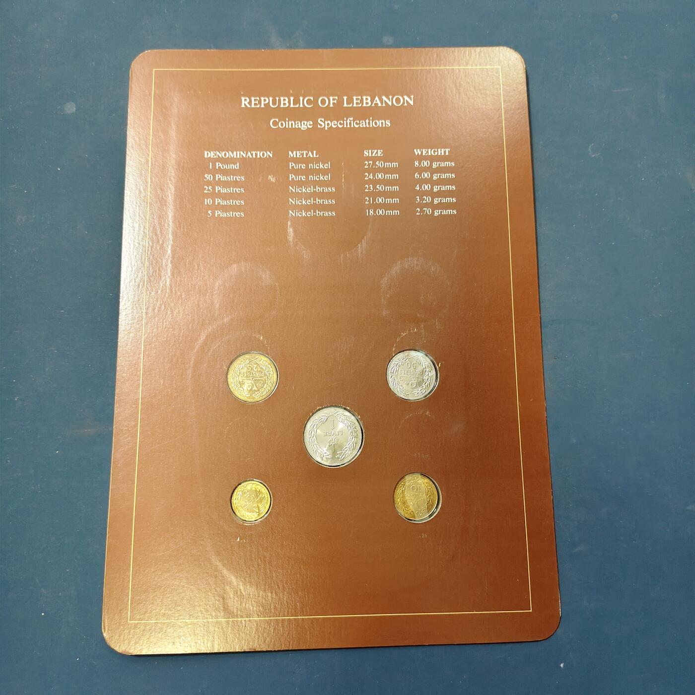 【全场包邮】纯粹捡漏拍506场-持续更新中 【富兰克林·世界各国硬币系列邮币卡】黎巴嫩共和国