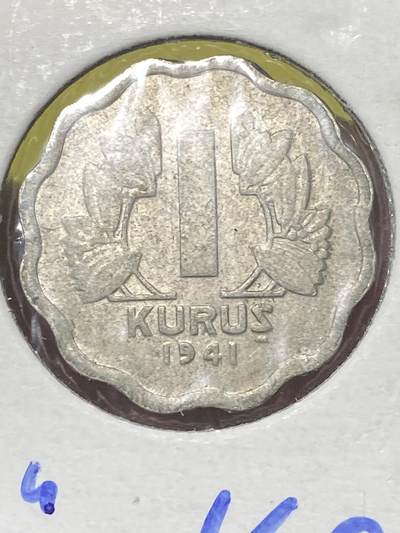 2026年第三十二场(总第二百零一场）外国精品纸夹币场(免佣金) - 土耳其🇹🇷1941年1库鲁什(建国后第三套)