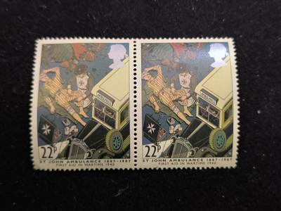 云宸嘉赏-勋臻佳藏新年快速场次（快拍 低佣 一元一手）（新年期间快递正常发） - 英国 1987 年圣约翰救护机构（St John Ambulance）百年纪念邮票  在两次世界大战中，该机构发挥了至关重要的作用，尤其是在伦敦大轰炸期间，无数志愿者冒着生命危险抢救伤员。