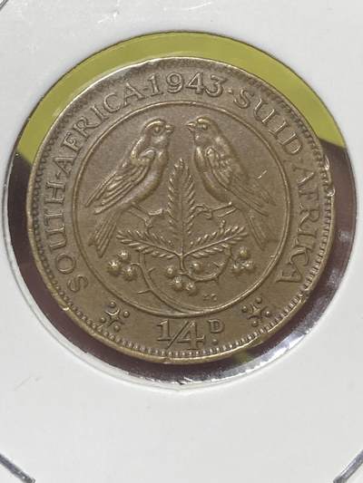 2026年第三十二场(总第二百零一场）外国精品纸夹币场(免佣金) - 英属南非1943年1/4便士(等值1法新，乔治六世第一版)