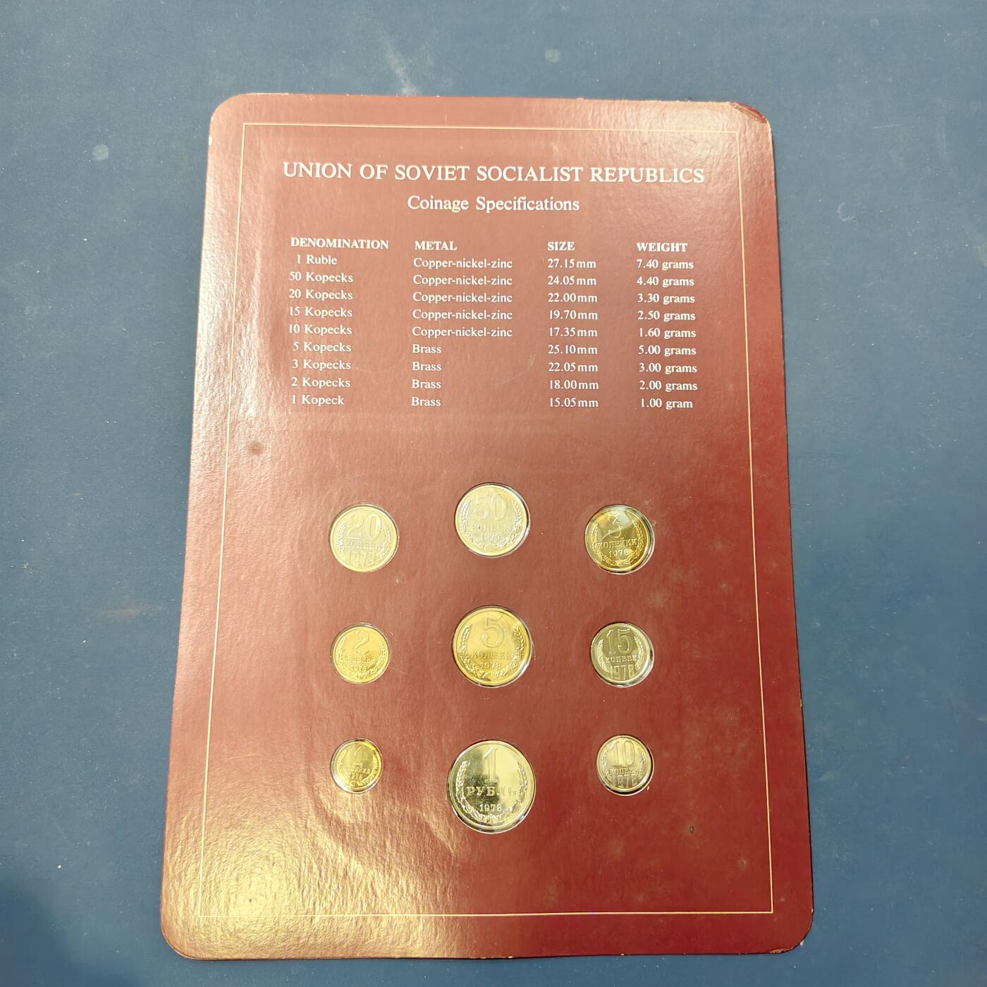 【全场包邮】纯粹捡漏拍506场-持续更新中 【富兰克林·世界各国硬币系列邮币卡】苏维埃社会主义联盟（1978-1979年混版）