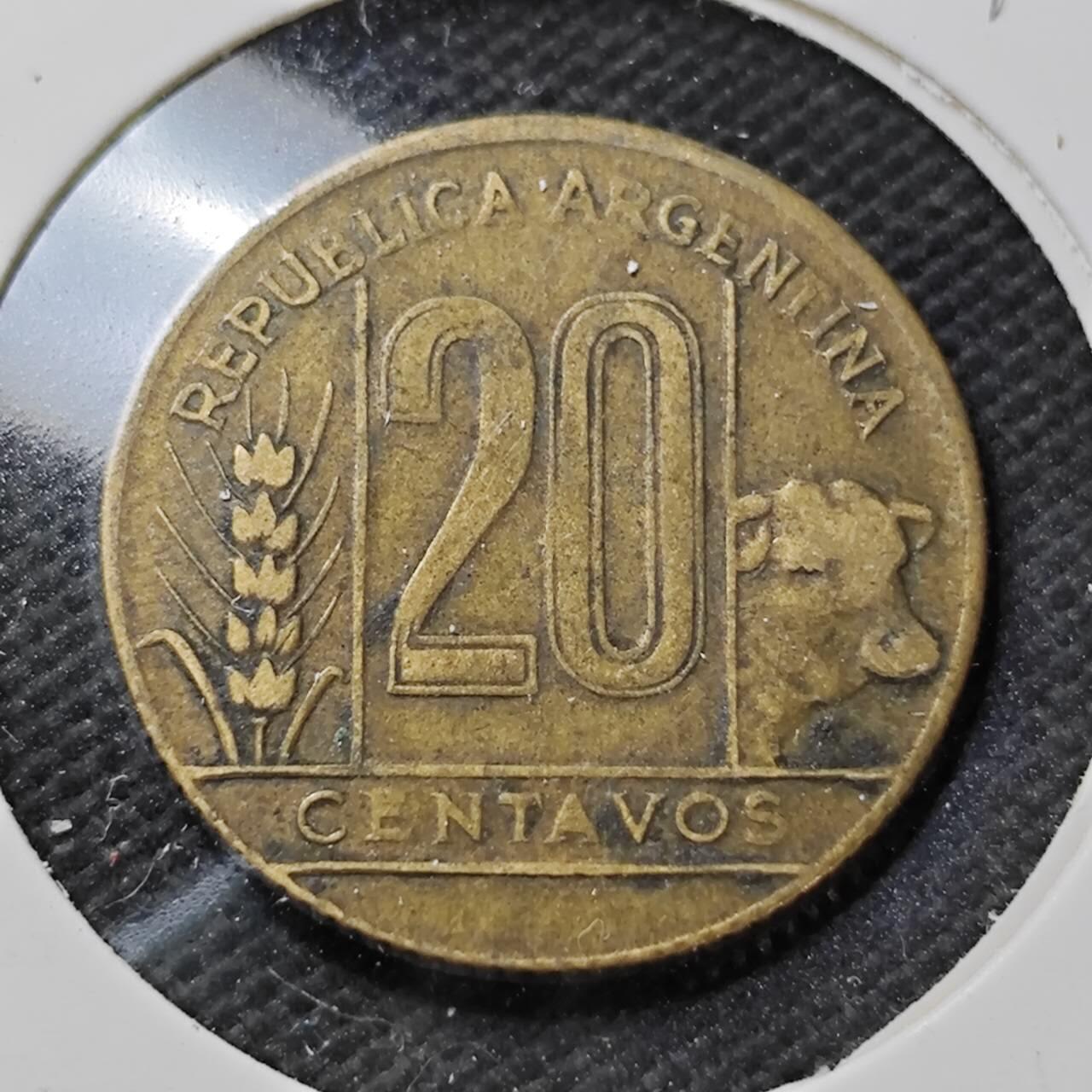 KK钱币收藏小铺  第396期  2月预留时间 周末发货  1949阿根廷20分